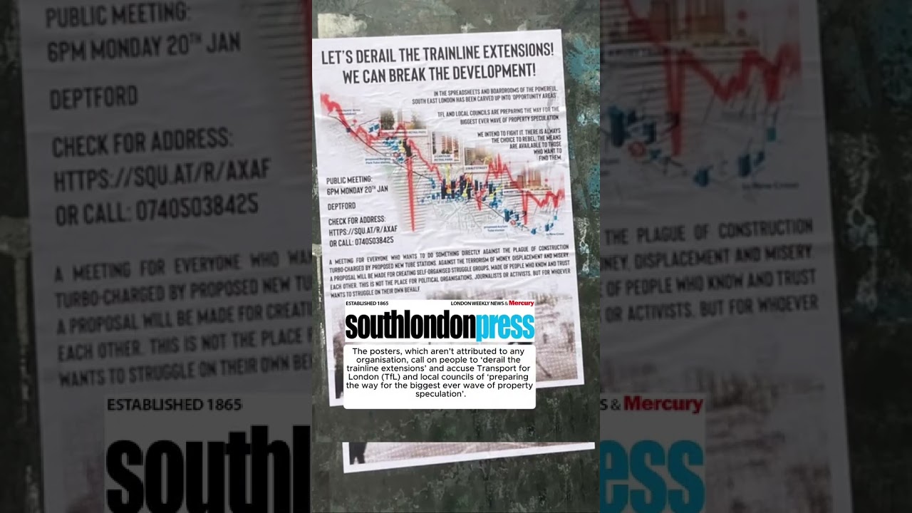 Posters opposing Bakerloo extension gets short shrift from Old Kent Road residents