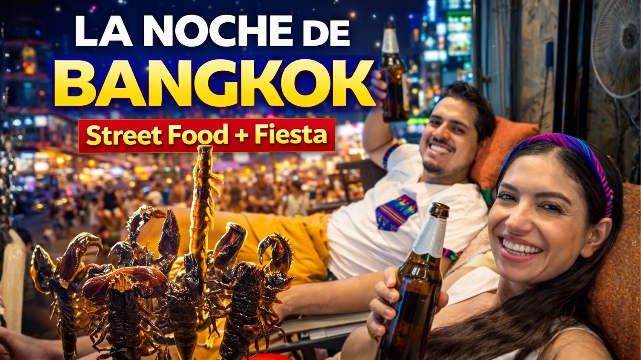 Así es la NOCHE en Bangkok 🇹🇭 Mercado Jodd Fairs +Street  Food en Chinatown + Khao San