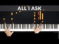 All I Ask - Adele | Tutorial of my Piano Cover