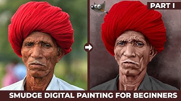 Digital Painting using Smudge Tool in the GIMP app For Beginner | PART I