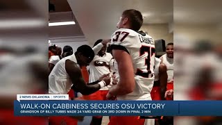 Cale Cabbiness celebrates sealing OSU win Details
