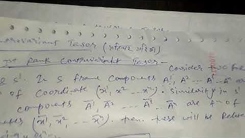 Covariant Tensor Part 1 for B.Sc 2nd year by Sapna Agarwal