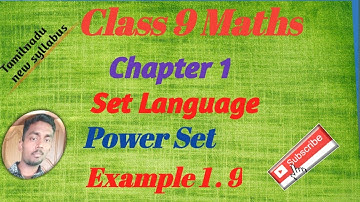 Class 9 Maths|Chapter 1|Set Language|Power Set|Example 1.9
