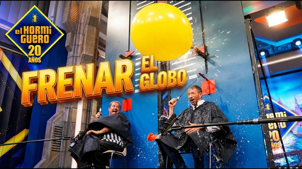 Pablo Motos, Marron, El Monaguillo y Luis Piedrahita en el reto del globo más loco - El Hormiguero