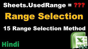 how to select cells in VBA/Range Selection Method/15 method of range selection in Hindi