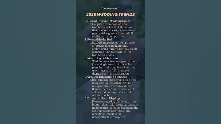 2025 Wedding Trends