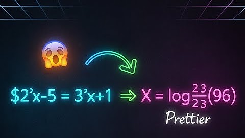🤯 The Prettier Way to Solve 2 x−5 =3 x+1  | Exponential Equations with Different Bases (Precalculus)
