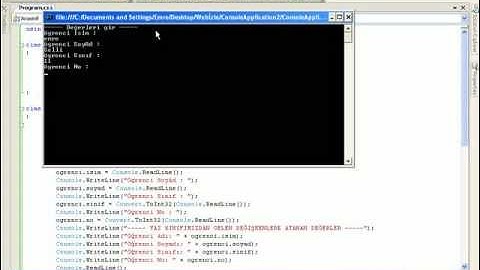C# Sınıf Class Kavramları