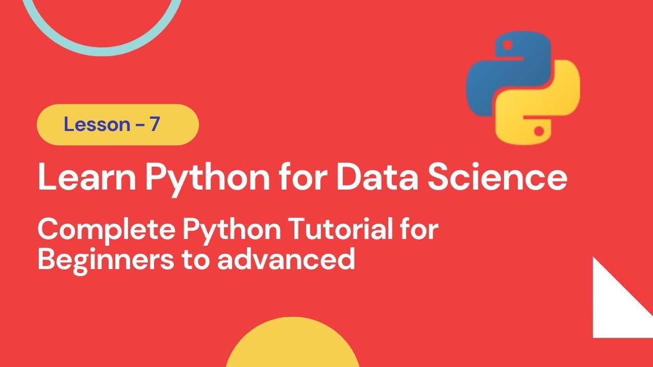Python Full Course - Learn Python for Data Science in 4 Hours | Lesson ...