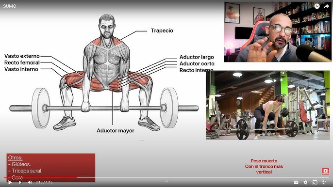 Peso muerto sumo con barra : Barbell sumo deadlift 