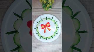 Vegetables cutting Ideas l Cucumber carving design l salad art cookwithsidra art diycrafts craft