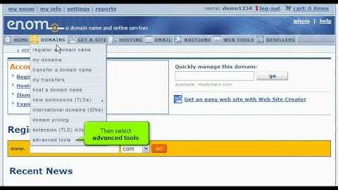 WebHosting Break Presents: How to Create a Private Namerserver at enom.com