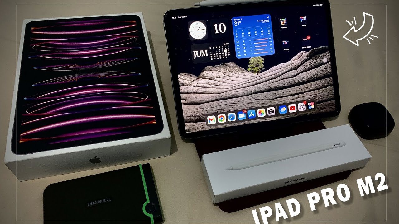 UNBOXING IPAD PRO M2, APPLE PENCIL 2nd GENERATION 2023 - YouTube