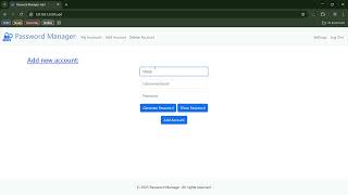 CS50's Final Project - Password Manager 2025