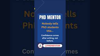 Nobody tells #PhD students this - #Confidence comes after #Writing #phdlife #phdtips #phdscholar