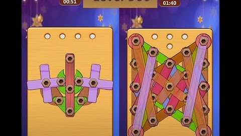 Wood Nuts & Bolts Puzzle - Level 560