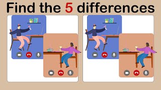 Look and Find 5 Differences No133 Drink | Spot the difference | Illustration Game | Image