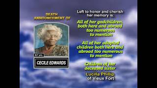 Cecile Edwards ~ Long Obituary