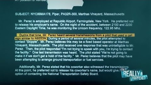 Witness reports of JFK Jr.