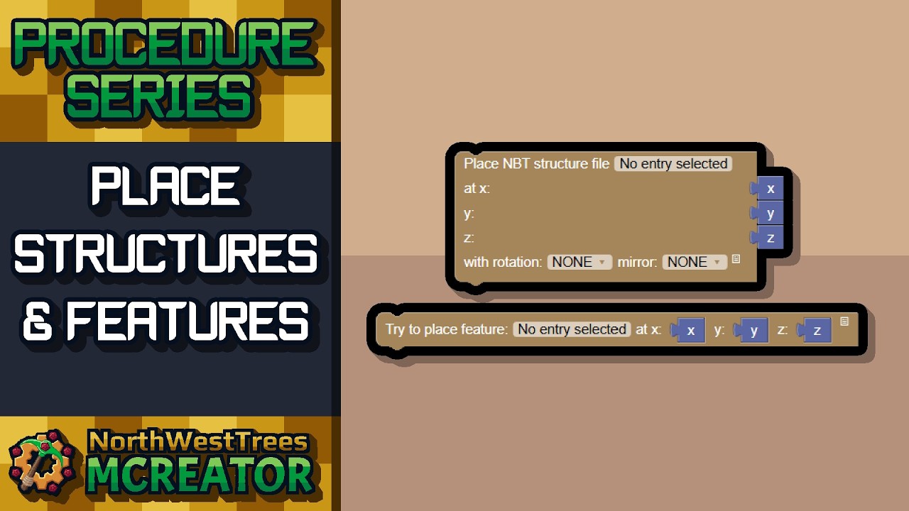 #55 Place Structures & Features | MCreator Procedure Series - YouTube
