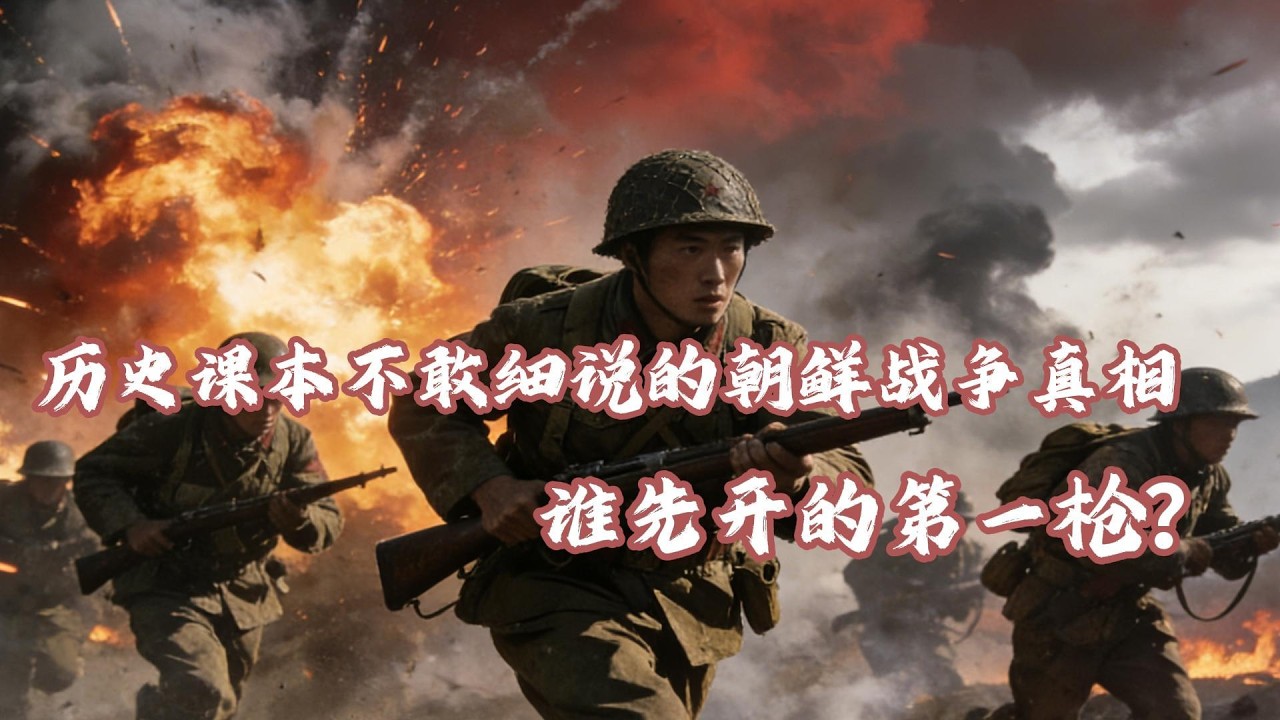 历史课本不敢细说的朝鲜战争真相：谁先开的第一枪？志愿军战俘为何大部分去了台湾？#深度解析 #老梁说 #历史真相 #历史故事