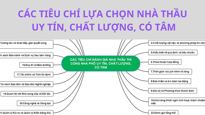 Tiêu chí đánh giá nhà thầu xây dựng năm 2024