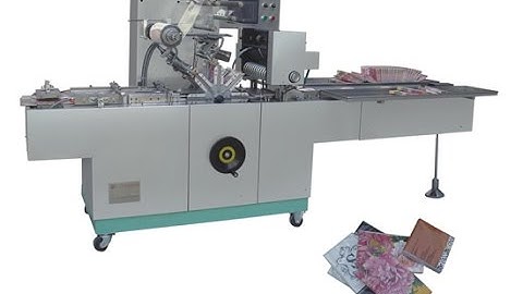 perfume box cellophane wrapping machine with BOPP film tear tape Máquina de embalagem tridimensional