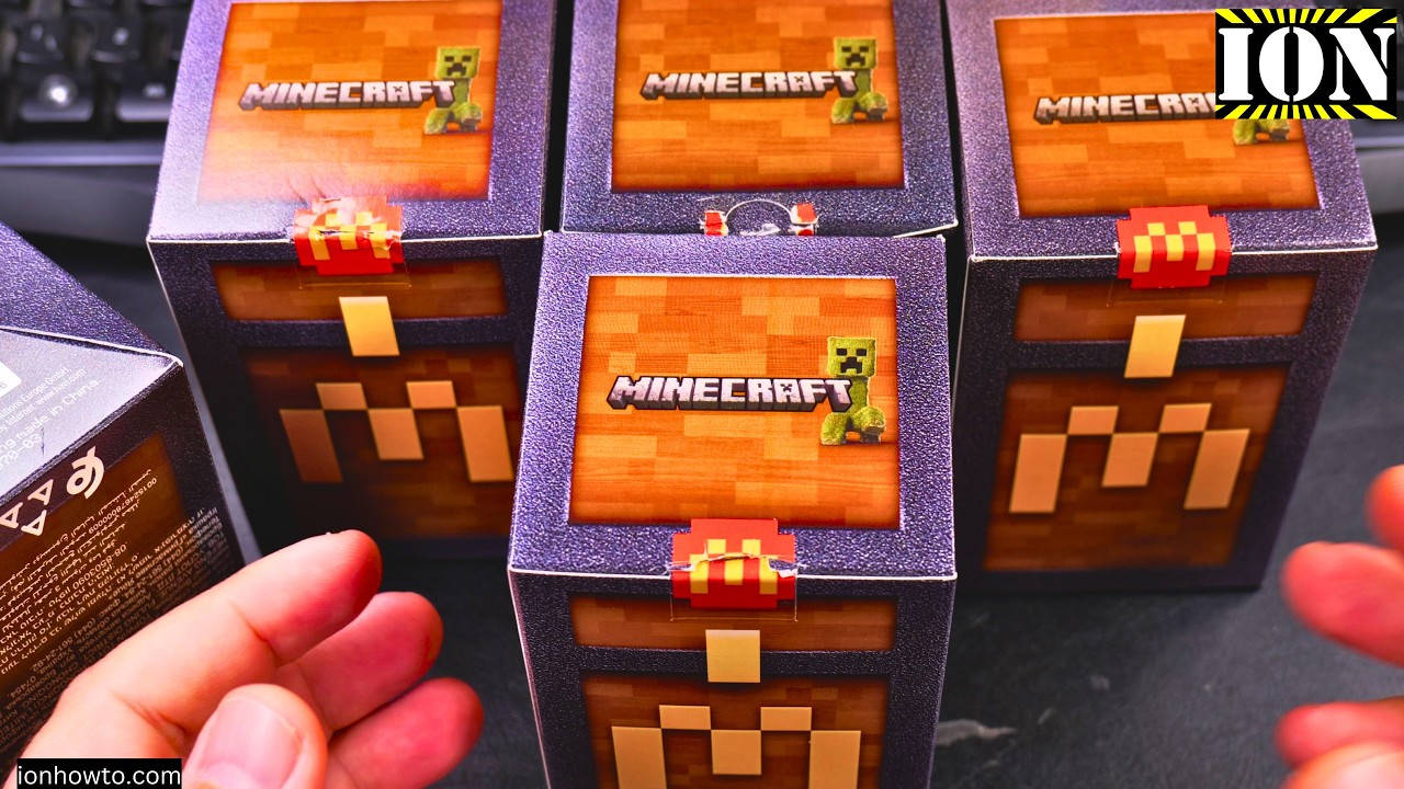 Minecraft × McDonald 10箱 McDonalds Minecraft Movie Meal Toys Open and Close Boxes
