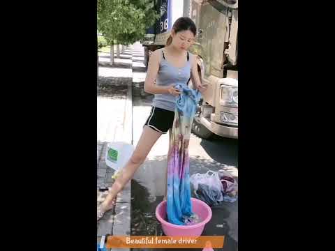 Video Nữ tài xê lái xe container xinh đẹp | Beautiful... - youtube
