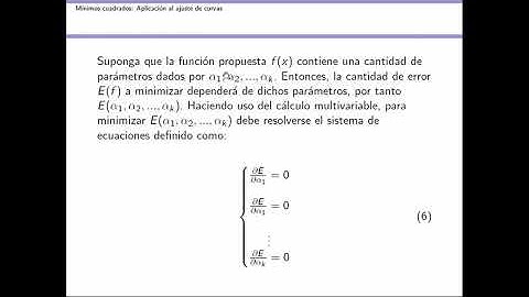 Análisis numérico: Mínimos cuadrados y su aplicación al ajuste de curvas