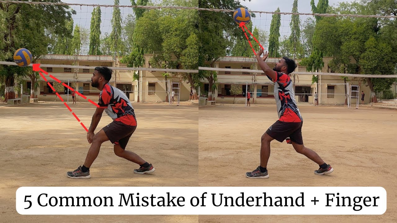 5 Common Mistake of Underhand + finger How To Play Volleyball 