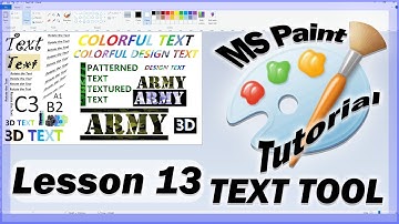 MS Paint Tutorials Lesson 13 Text Tool