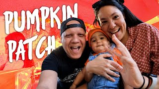 Emma's First Pumpkin Patch in Irvine!
