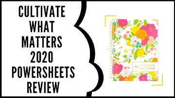Cultivate What Matters 2020 Powersheets Review | Goal Planner