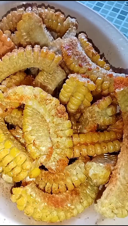 This snack is really delicious, sweet corn is fried and then sprinkled with seasoning #cornribs
