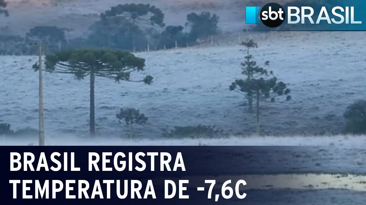 Temperatura mínima em Itatiaia (RJ) vai a -7,6ºC, a menor do Brasil | SBT Brasil (21/05/22)