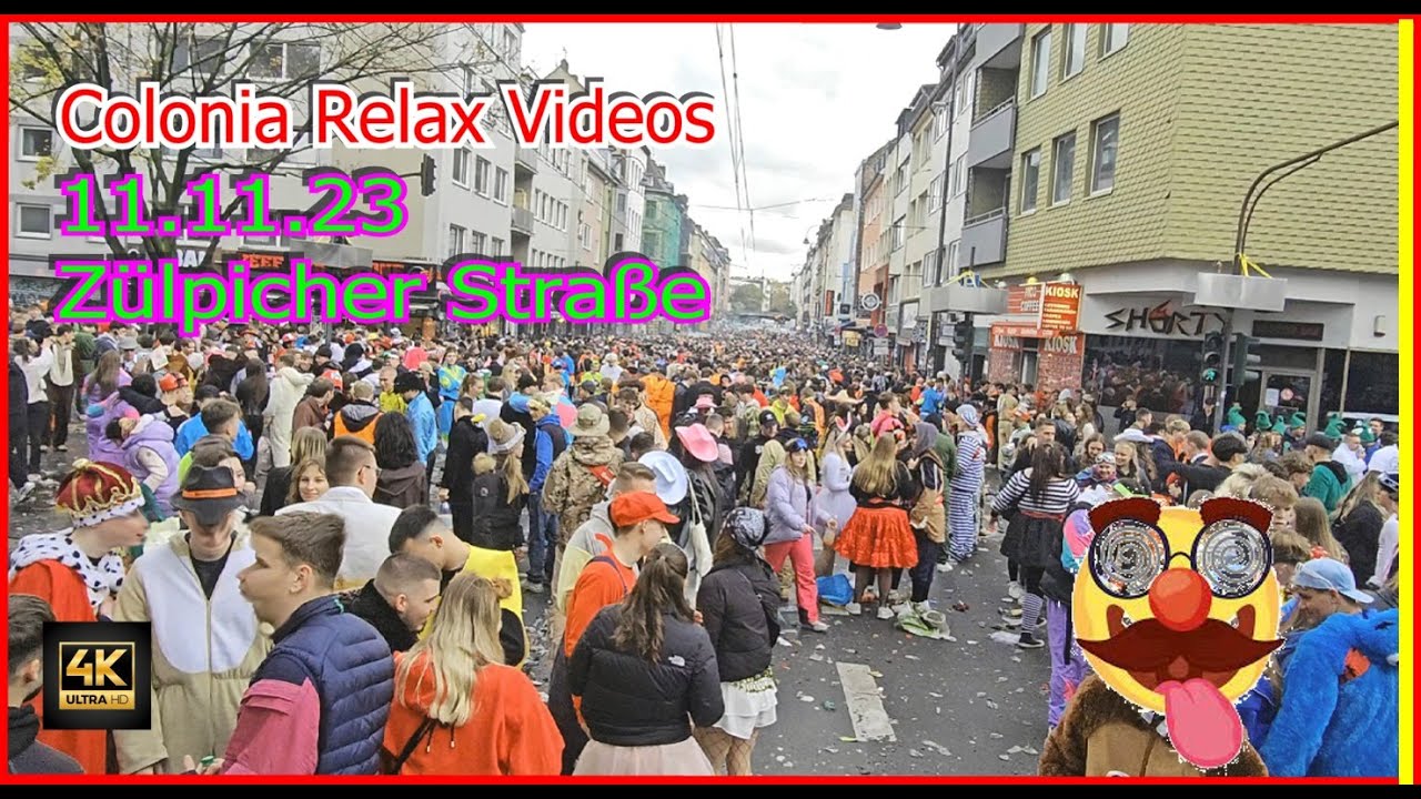 Köln / Cologne 11.11.23 Karneval im Kwartier Latäng / Quartier Latin Zülpicher Viertel [4k] Germany