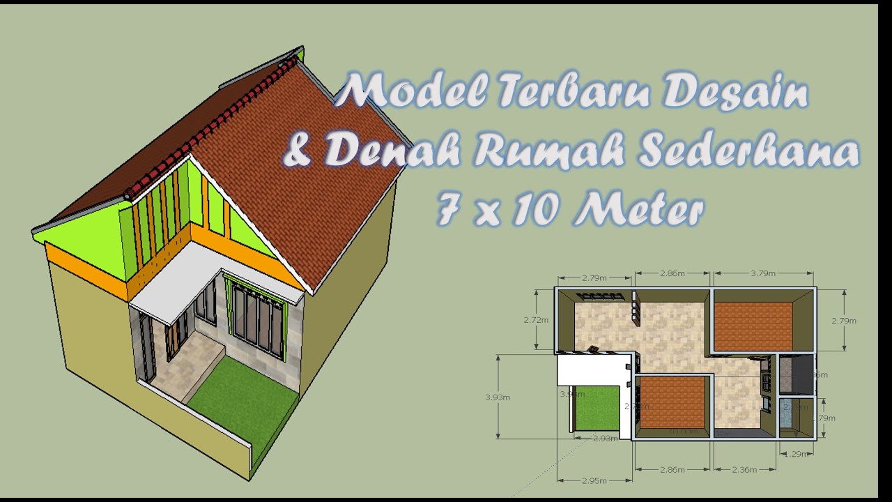  Contoh  Inspirasi Model Rumah Sederhana  Terbaru 7x10 2 