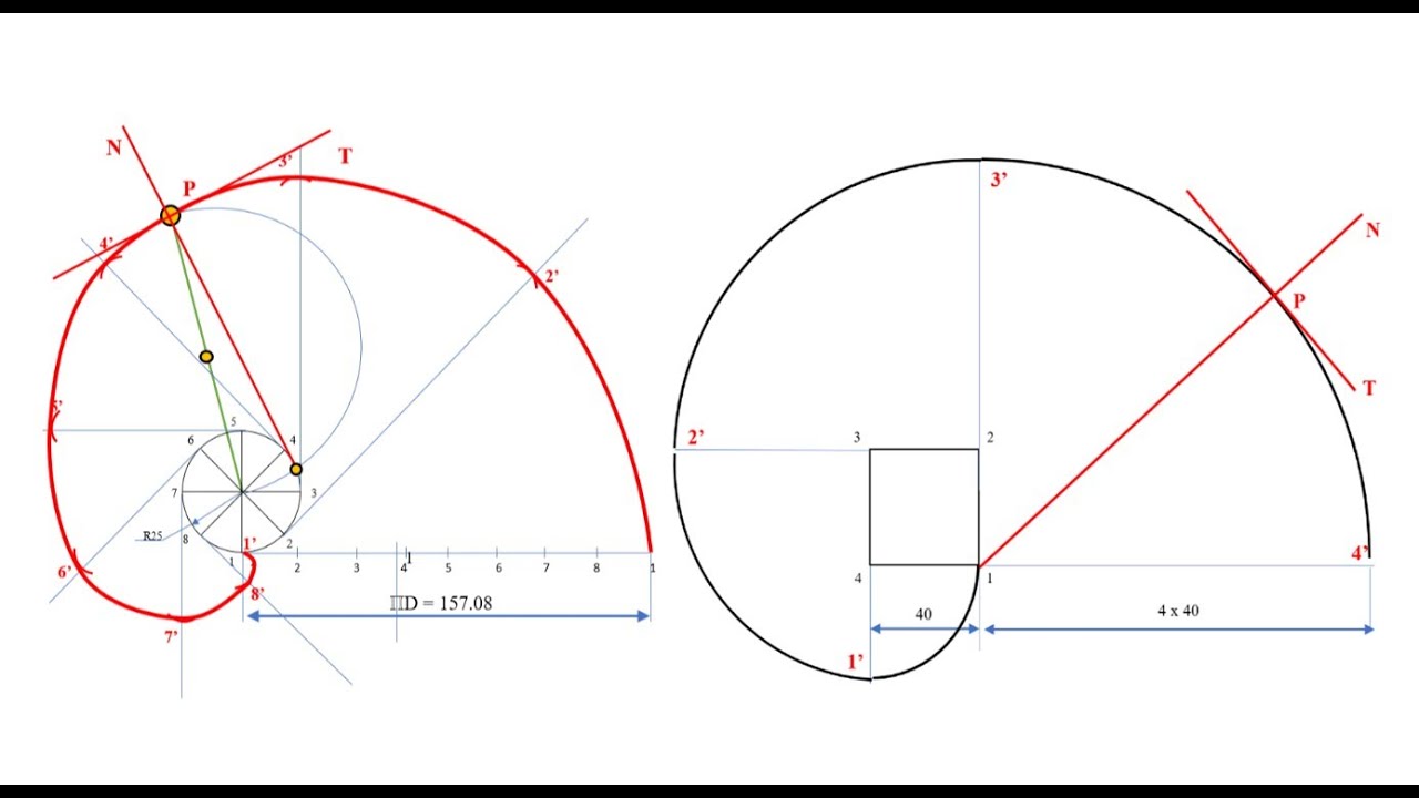 Involute of Circle & Square | Curves | Engineering Graphics | EG | Tamil