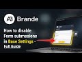 How to disable Airtable form submissions in base settings - Full Guide
