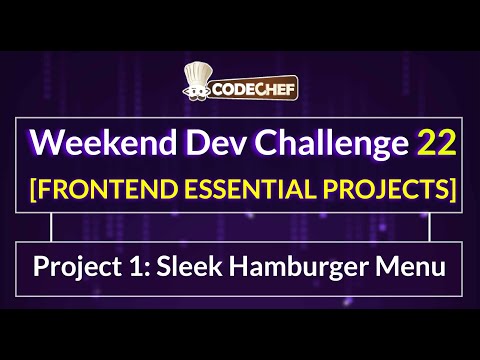 Project 1: Sleek Hamburger Menu | Weekend Dev 22 | Frontend Essentials Project