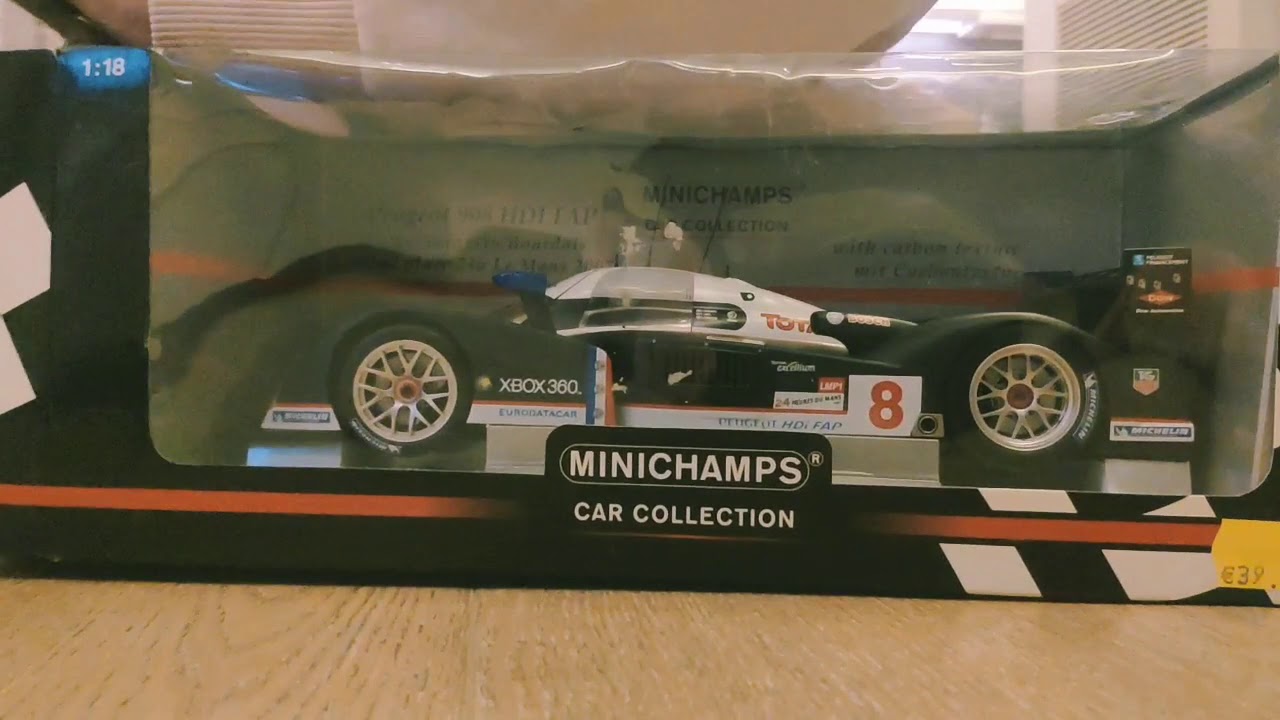 Peugeot 908 HDI FAP LMP1 #8 M. Lamy / S. Sarrazin / A. Wurz 5th Place 24 Hours of Le Mans 2008 Minichamps 1:18 - - Diecast & Resin Model Cars
