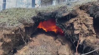 Oregon fires burning underground pose new threat