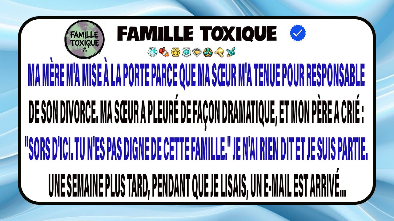 Ma Mère M’a Mise À La Porte Après L’accusation De Ma Sœur, Puis Un E-mail A Tout Changé.
