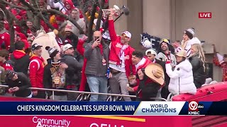 Henne drink is possible: Mahomes helps his backup QB do a beer luge off the Lombardi trophy