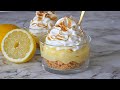 Verrines au Citron façon tarte au citron meringuée (Recette Crumble aux Amandes)