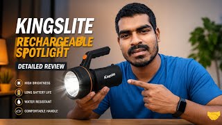 KINGSLITE 120W Long Range Torch 🔥 4 Modes | 2000mAh Battery ⚡ 1KM Range Test 😱