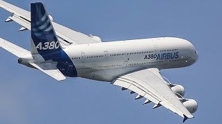 AIRBUS 380 near VERTICAL DEPARTURE + AIR SHOW - Paris Air Show