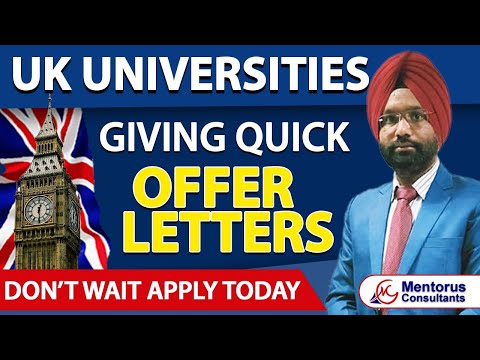 Quick Offer Letter from UK Universities | Universities in UK | Universities in London | Birmingham