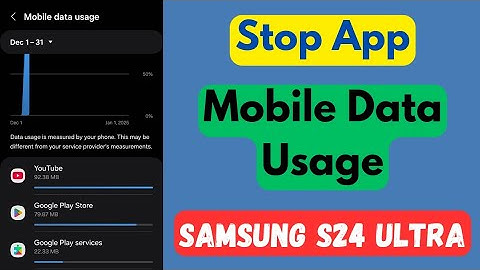 How to Stop Apps Using Data in the Background in Samsung Galaxy S24 Ultra